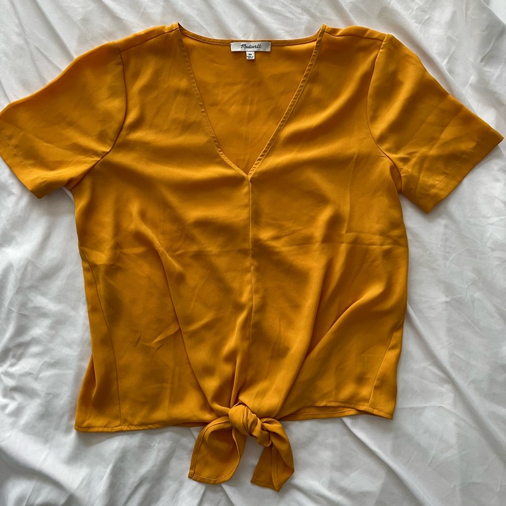 Madewell Blouse Goldenrod Mustard Yellow XS